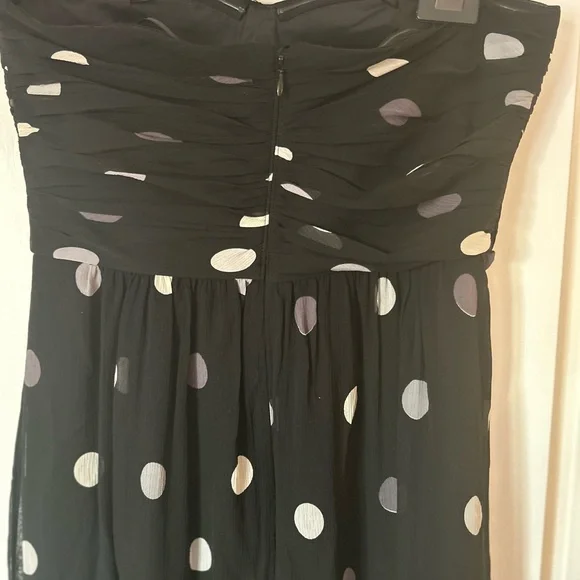 HP! x3✨Banana Republic Strapless Black Polka Dot Maxi Dress – Size 8 - Picture 6 of 10